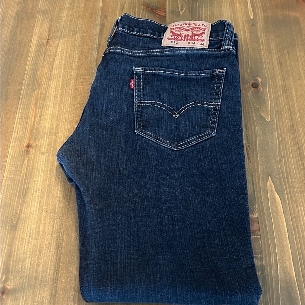 Levi's 511 Men's Dark Blue Slim Jeans 34/34